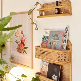 Kitchen Storage Vine Racks Vintage Rattan Products Hand-made Old-fashioned Small Shelves