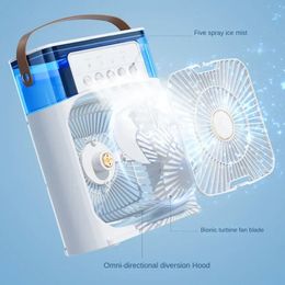 Portable humidifier fan air conditioner for household small air cooler water-cooled portable air conditioner suitable for Office 3-speed fans 240520