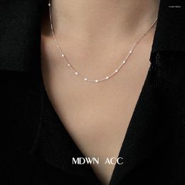 Pendant Necklaces 925 Sterling Silver Necklace Women's Super Flash Basic Clavicle Chain Ins Versatile