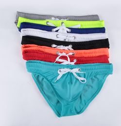 New Swimwear Men Sexy Mens Swim Briefs Low Waist Swimming Diving Swimsuit Gay Mens Swimwear Swim Shorts Briefs Beach6890639