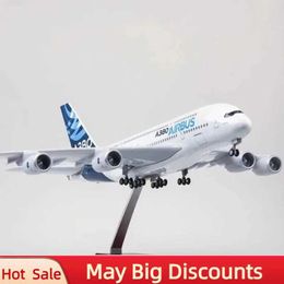 Aircraft Modle Die cast plastic resin aircraft 1160 Scale 505CM Aeroplane Airbus 380 A380 Prototype Airline Model W Light and Wheel F series s24