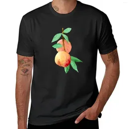 Men's Polos Watercolour Peaches On Branch T-shirt Quick-drying Boys Animal Print Tees Fruit Of The Loom Mens T Shirts