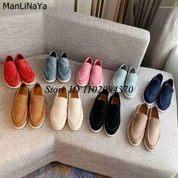 Casual Shoes Classic Design Suede Flat Women Leather Causal Walk Comfy Mules Spring Loafers Mens Driving Size 35-45 Unisex