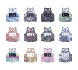 21 Styles Mens T Shirts Sports Vest Tie Dye Summer Fashion Bodybuilding Fitness Muscles Letters Print Sleeveless Clothes Training 1583107