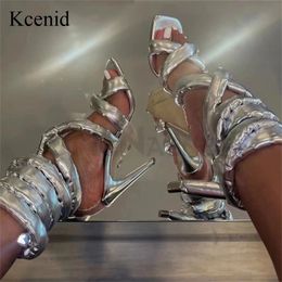 Kcenid Cloth Rope Lace Up Strappy Womens Sandals Summer Sexy High Heel Sandalias Open Toe Stilettos Shoes For Women 240509