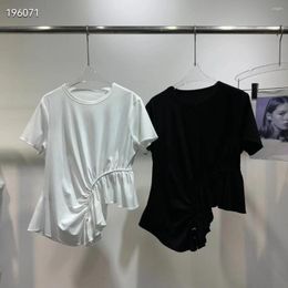 Women's T Shirts Qa0868 Fashion Women Tops & Tees 2024 Runway Luxury European Design Party Style T-Shirts Clothing