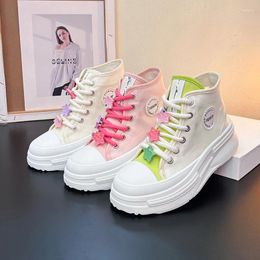 Casual Shoes 2024 Arrival High Top Fashion Sneakers Ladies Mesh Designer Women's Running Solid Color Autumn Sports Footwear