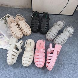 Casual Shoes Women's Roman Sandals Summer Fashion Ladies Woven Pig Cage Jelly Adult Hollow Matcake Beach