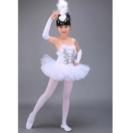 Children Professional White Swan Lake Ballet Tutu Costume Girls Ballerina Dress Kids Ballet Dress Dancewear Dance Dress For Girl 240520