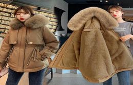 Women039s Down Parkas Designers Womens Winter Jacket Coat Parka Casual Hooded Fur Collar Short Padded7194182