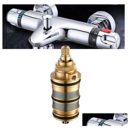 Cartridges Philtres Thermostatic Shower Cartridge Brass Vae Spool Faucet Bath Temperature For 1Pcs Drop Delivery Home Garden Faucet Dh2Qs