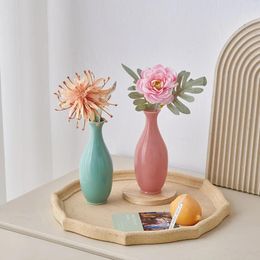 Vases Nordic Ceramic Hydroponic Vase Living Room Decor Ideas Art Tabletop Flower Arrangement Plant Container Home Decoration