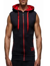 Whole Male Bodybuilding Hoodies Fitness Clothes Hoody Cotton Hoodie Men Sweatshirts Men039s Sleeveless Tank Tops Casual Ve9382390