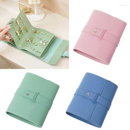 Jewellery Pouches Ear Stud Portable Earring Box Book PU Material For Display