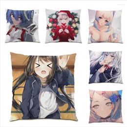 Pillow Velvet Fabric Living Room Decoration Lovely Decorative Cases Anime Pattern Pilow Cover Polyester Linen Pillowcase E0669