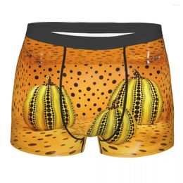 Underpants Custom Yayoi Kusama Pumkin Abstract Art Boxer Shorts For Homme 3D Print Underwear Panties Briefs Soft