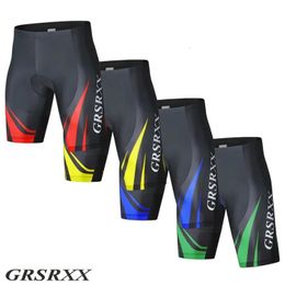 GRSRXX Cycling Shorts Summer Anti-UV Road Riding Tights Mens MTB Shockproof Pad Bib Shorts Breathable Bike Racing Shorts 240520