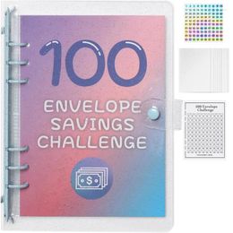 Gift Wrap 100 Envelope Money Savings Challenge Binder Expense Budget Sheet For Budgeting And Saving Easy To Use