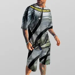 Men's Tracksuits Men Clothing Summer Short Sleeve T Shirt Shorts Sets Fashion O Neck Oversized Sport T-shirts Beach Suits