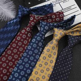 Neck Ties Mens Business 8cm Yarn-Dyed Mulberry Silk Hand Tie Formal Suit Shirt Work Wedding Necktie Accessories Stripe Dot Mens Ties