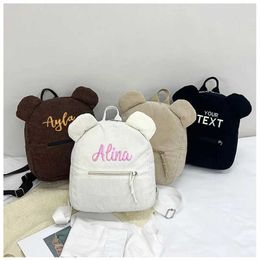 IUWT Backpacks Customised Backpack Embroidered Name Childrens School Backpack Party Gift Birthday Bag Personalised Name d240521