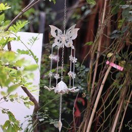Decorative Figurines Retro Distressed Iron Butterfly Dragonfly Wind Chimes Rustic Hanging Decoration For Outdoor Garden Patio Yard Home