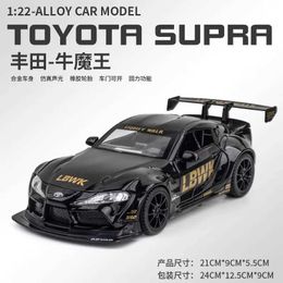Diecast Model Cars 1 22 Toyota SUPRA Racing Car Model Alloy Diecasts Toy Metal Vehicles Toy Car Model High Simulation Sound Light Kids Toys Y240520C7XH