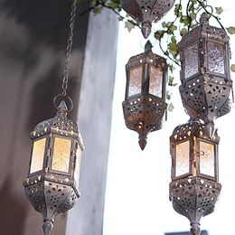 Candle Holders Holder Outdoor Lantern Home Metal Candles Decor Flame Moroccan Lamp Indoor European Lanterns Style