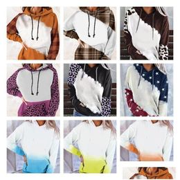 Party Favour Ups 3D Tie Dye Plover Women Mens Plus Size Hoodies Sublimation Blank Polyester For Custom Printing Logo Drop Delivery Home Dhto5