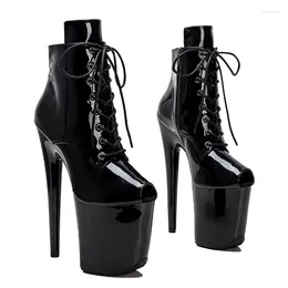 Dance Shoes Fashion Sexy Model Shows PU Upper 20CM/8Inch Women's Platform Party High Heels Pole Boots 338