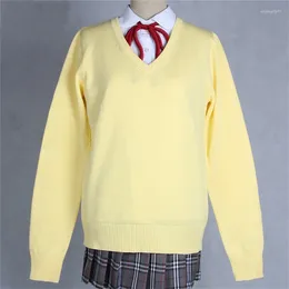 Clothing Sets School JK Uniform Sweater Coat Anime Cosplay Costumes Fleece Outerwear 17 Colours Long-sleeved Knitting For Girls