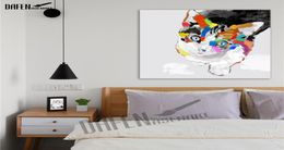 Happy Cat 100 Handpainted Animal Oil Paintings Funny Cartoon Picture Paint on Canvas Modern Wall Art Home Decoration4369455