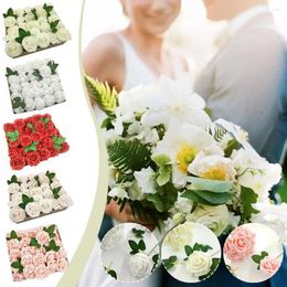 Decorative Flowers Artificial 25pcs Colors Foam Fake Roses With Stems For DIY Wedding Bouquets Bridal Shower Floral Party Home Decorat B2Z7
