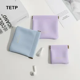 Storage Bags TETP Mini Jewelry Bag Travel Cosmetic Makeup Lipstick Necklace Packaging Gift Favors For Women PU Multi-color Organizer