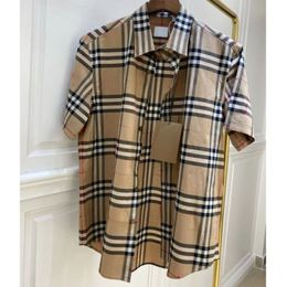 designer shirt men women shirts fashion plaid blouse casual loose coat tops mens womens cardigan short-sleeved T-shirts