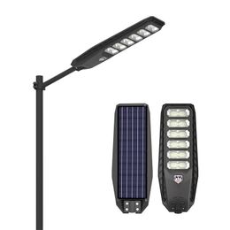 Update High Lumen Waterproof 300W 400w 500w 600w All in one Integrate Solar Street Light with remote control pole