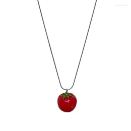 Pendant Necklaces Tomato Chokers Collarbone Chain N2UE