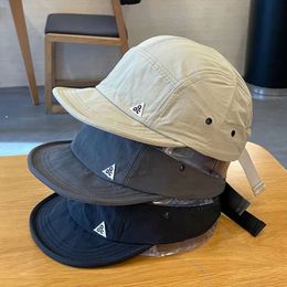 Quick-Dry Cap Women's Japanese Short Baseball Men Women Street Soft Brim Five-Piece Sun Hat Outdoor Appliance L2405