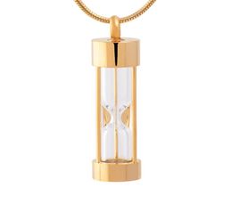 IJD9400 Gold Colour Stainless Stee Cremation Locket Hourglass Design Women Gift Necklace for Loved Ones Ashes Keepsake Jewelry2488381