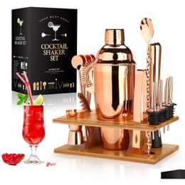 Bar Tools Cocktail Shaker Making Set 16Pcs Bartender Kit For Mixer Wine Martini Stainless Steel Home Drink Party Accessories Drop De Dhqzu