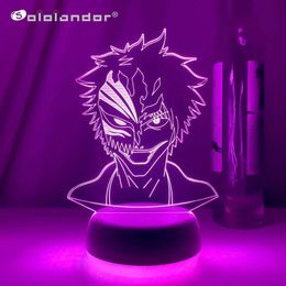 Lamps Shades Anime Bleach Mask Face Led Night Light Lamps for Kids Bedroom Decoration Nightlight Gifts for Children Study Room Decor Light 3d Y2405204IVH
