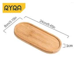 Tea Trays Bamboo Tray Versatile Fashionable Rectangle Oval Rectangular And Bottle Bathroom Storage Cup Holder Durable Square