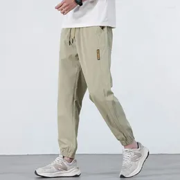 Men's Pants Spring Summer Thin Men Ankle Mens Sport Casual Trousers Jogger Baggy Streetwear Ice Silk Loose Leg