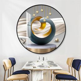 Frames Modern Minimalist Style Round Porch Decoration Painting Corridor Aisle Living Room Mural Restaurant Background Wall Hang Paintin