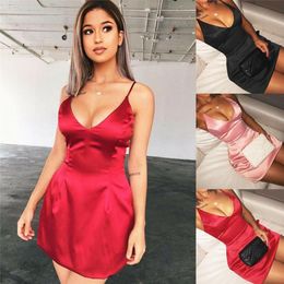 Women summer dress tube top dress comfortable sexy sleeveless strapless cocktail party party mini skirt pure black pink5221260