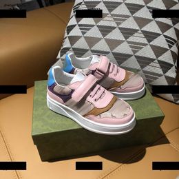 Top designer kids shoes Color blocking design shoes baby Solid color sneakers New Listing Box Packaging Children's Size 26-35 Free shipping
