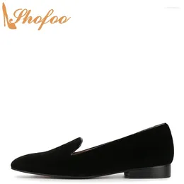 Casual Shoes Black Women's Flats Round Toe Fashion Concise Adult Loafers Slip On Large Size 13 15 Summer Work For Ladies Shofoo