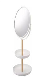 Magnifying Makeup Vanity Mirror With StandTabletop 2Tiered Cosmetics Jewellery Sundries Storage Organiser Tray for Bathroom Vanity5623733