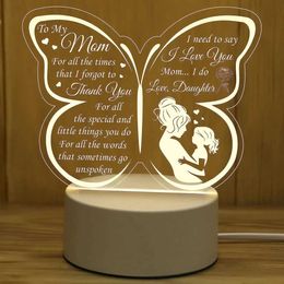 Lamps Shades 1pc 3D Night Light Mom Gifts From Daughter Son For Women Mommy Mothers Day Birthday Gifts Present Y240520GEKR