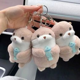 Stuffed Plush Animals 10cm Kaii Otter Plush Toys Soft Sea Otter Stuffed Animals Plushies Cute Hanging Pendant Props for School Bag Key Wallet Gifts